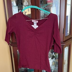 Small Burgundy Terri Top from Heart of Haute - NWT
